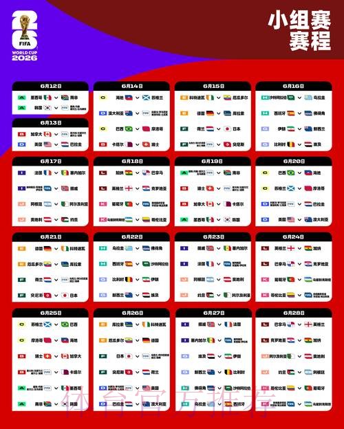 世界杯小组赛赛程实时